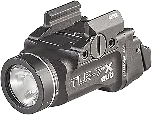 Streamlight 69406 TLR-7 X Sub USB 500-Lumen 5000-Candela Weapon Light Designed Exclusively and Solely for Sig Sauer P365/XL Closed Rail Systems, Includes Mounting Kit, Key, and Multi-Tool, Black