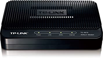 TP-Link ADSL2  Modem, Up to 24Mbps Downstream Bandwidth, 6KV Lightning Protection (TD-8616)