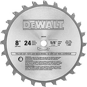 DEWALT Dado Blade Set, 8-Inch, 24-Tooth (DW7670)