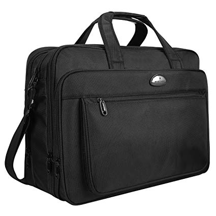 Laptop bag, 18 Inch Laptop Case, Travel Briefcase With Organizer, Expandable Large Capacity Business Office Bag, Water-Repellent Messenger Shoulder Bags For Men Women Fit Up to 17 17.3” Inch Notebook