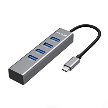 USB C Hub 4 Port USB 3.0 USB C to USB 3.0 USB C Adapter for MacBook Pro 2019/2018/2017,MacBook Air,Dell XPS and Other USB Laptops… (Space Gray)