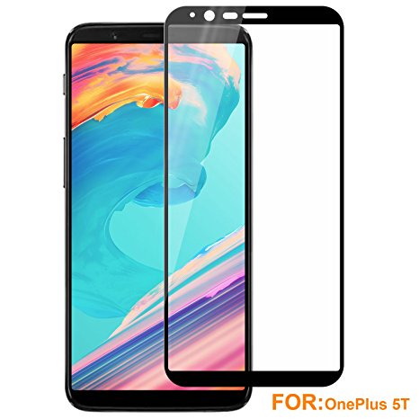 OnePlus 5T Screen Protector Glass(Case Friendly),No Bubble OnePlus 5T Tempered Glass Screen Protector 2017