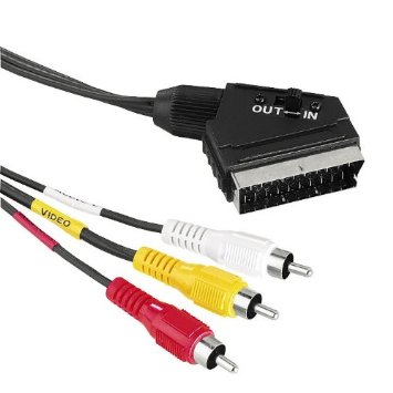 Hama 3 Phono to SCART Switchable cable, 1.5m
