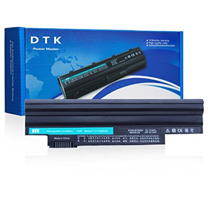 Dtk New High Performance Laptop Battery Replacement for Acer Aspire One D255 D257 D260 522 722 Al10a31 Al10b31 Al10bw Al10g31 Bt.00603.121 Lc.btp00 Notebook Battery ( 11.1v 4400mah 6cells 6-cells )