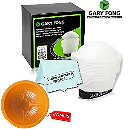 Gary Fong Collapsible Speed Mount Light Sphere (White)   Gary Fong AMBDOM AmberDome For CANON Speedlite 600EX-RT,90EX,320EX,270EX ll,580EX II, 430EX II   Lambency Orange Flash Diffuser Cover
