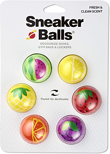 Sof Sole Sneaker Balls Shoe, Gym Bag, and Locker Deodorizer, 6 Pack, Fruit