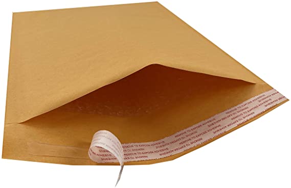 AmazonBasics Kraft Bubble Mailer, 7.25" x 12" (Internal Size - 7" x 11"), 50-Pack