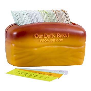 DaySpring Our Our Daily Bread Promise Box with Scripture Cards, 4 1/4" x 2 1/4" x 2", Brown - T9651