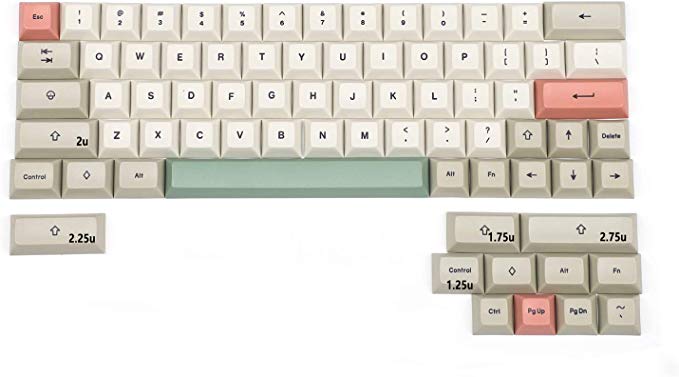 YMDK DSA Profile 9009 Dye Sub 61 64 68 ANSI Keyset Thick PBT Keycap Set for MX Mechanical Keyboard GH60 XD64 GK64 Tada68