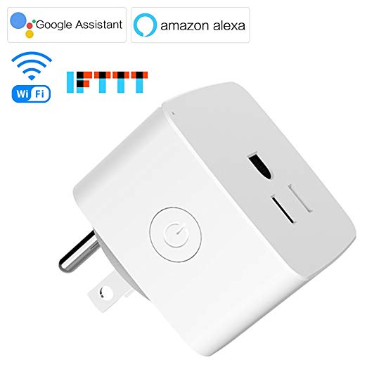 Avatar Controls Mini Smart Plug, Wifi Wireless Socket Home Electrical Timing Outlet, Remote Control On/Off Appliances via SmartLife APP, No Hub Required, Compatible with Alexa/Google Assistant