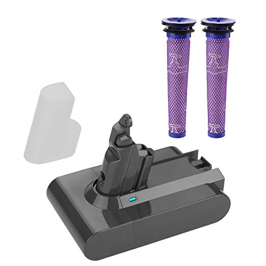 ANTRobut Replacement Dyson Battery 3800mAh 21.6V Dyson V6 Battery Compatible for Dyson V6 595 650 770 880 DC58 DC59 DC61 DC62 Handheld Vacuum dc59 Dyson dc62 Battery (with Dyson Filters)
