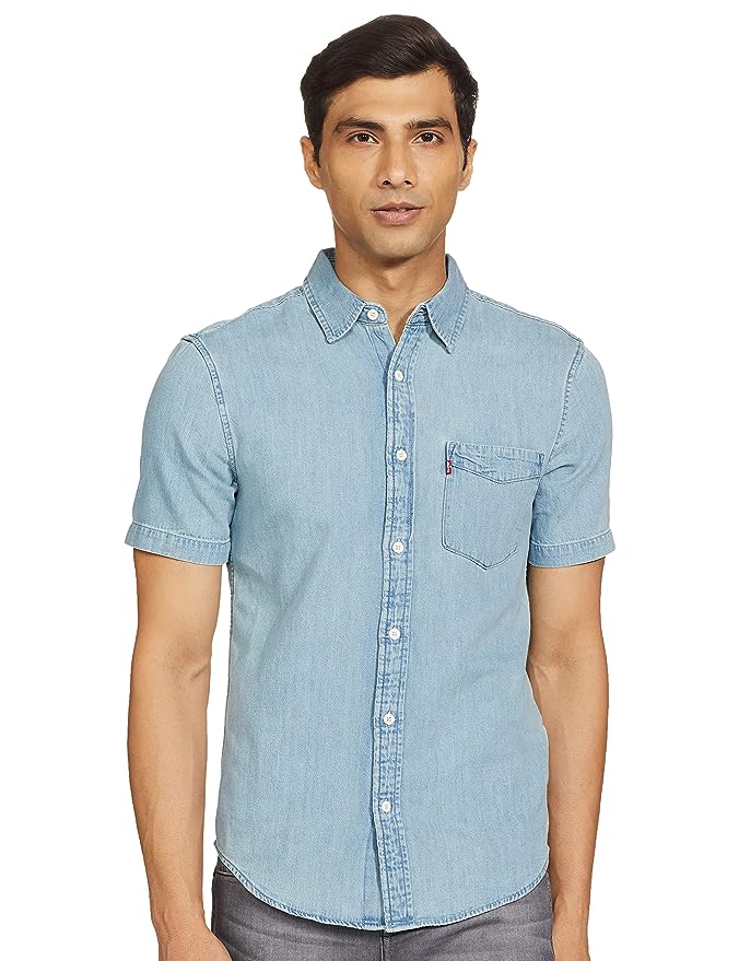 Levi's Men's Solid Slim Fit Denim Shirt