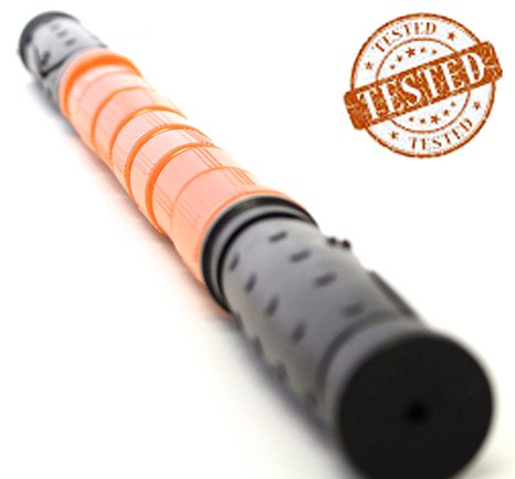 The Massager Stick - Massage Roller -Better Than Foam Roller - Deep Tissue Natural Muscle Recovery - Trigger Point Relief Of Myofascial Soreness - No Flex Perfect Pressure - Guaranteed - Orange