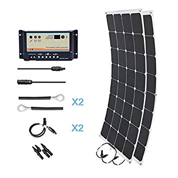 HQST 200 Watt 12 Volt Monocrystalline Solar Marine Kit