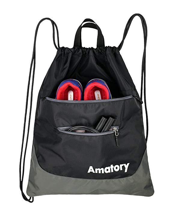 Amatory Drawstring Backpack Sports Athletic Gym String Bag Cinch Sack Gymsack Sackpack School Bookbag Men Women Boys Girls