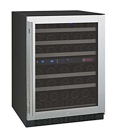 Allavino FlexCount VSWR56-2SSRN - 56 Bottle Dual Zone Wine Refrigerator with Right Hinge Built-In