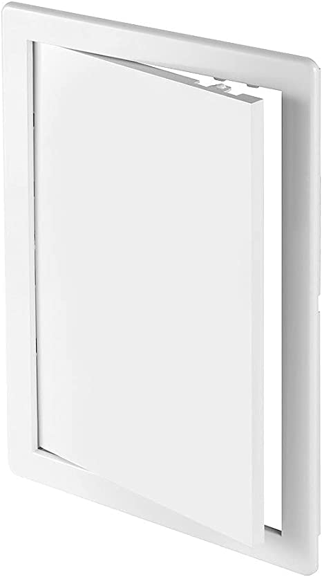 12" x 16" White Plastic Access Panel. Service Shaft Door Panel. Plumbing, Electricity, Heating, Alarm Wall Access Panel for Drywall. Bathroom Services Access Hole Cover. (12" x 16")