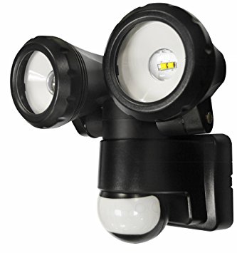 Powersave TwinSpot Spotlight with 2 x 5w Bright Fully Individually Adjustable Direction Spot Lights With Adjustable Beam Angle ~ A Rated ~Waterpoof and Rustproof ~ LED SMD Energy Saving Security Flood Light ~ 550 Lumens