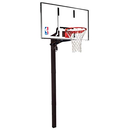 Spalding NBA In-Ground Basketball System - 60" Aluminum Trim Glass Backboard