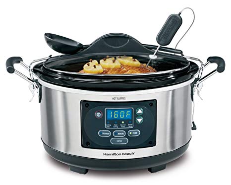 Hamilton Beach 33967 Set N Forget Programmable Slow Cooker, Silver