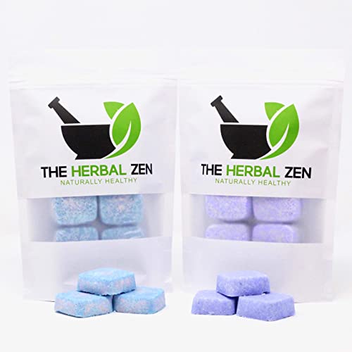 Cold Kicker and Sleepytime Shower Steamers with Essential Oils Combo Set Aromatherapy Shower Bombs by The Herbal Zen