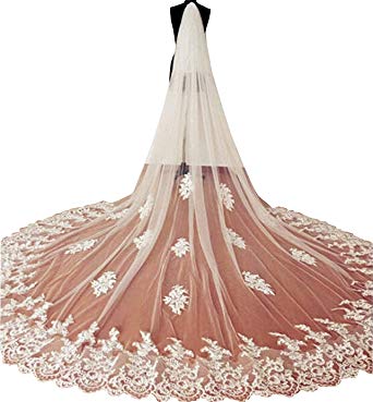 EllieHouse Women's Custom Made Long 2 Tier Wedding Bridal Veil With Comb E69