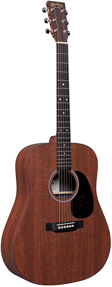 Martin Guitar X Series D-X1E Acoustic-Electric Guitar with Gig Bag, KOA Pattern High-Pressure Laminate, D-14 Fret, Performing Artist Neck Shape