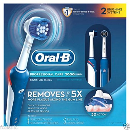 Oral-B Pro Care 2000 Dual Handle Rechargeable Electric Toothbrush