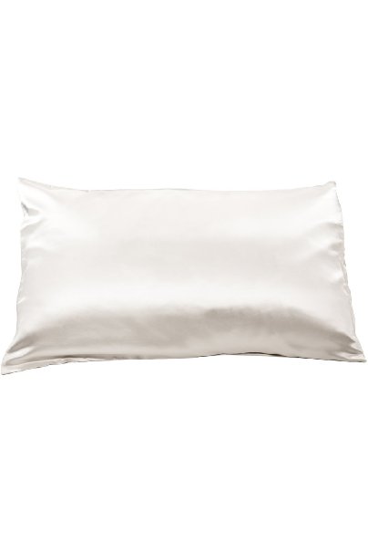 Fishers Finery 100 Pure Silk Pillowcase Exceptional Value Mulberry Silk All Silk Front and Back No Cotton or Satin 19mm White Queen