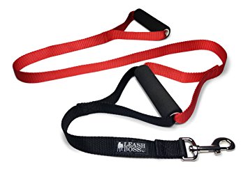 Leashboss Original - Heavy Duty Dog Leash for Large Dogs - No Pull Double Handle Training Lead for Walking Big Dogs