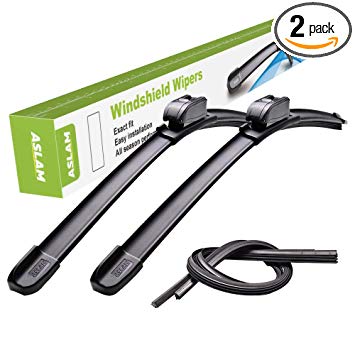 Windshield Wipers,ASLAM Type-G 22" 22" Wiper Blades:All-Season Blade for Original Equipment Replacement and Refills Replaceable,Double Service Life(set of 2)