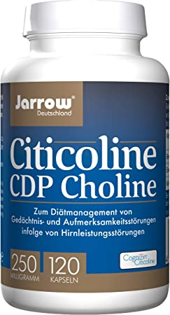 Jarrow Formulas Citicoline, CDP Choline, 250mg, 120 Count by Jarrow Formulas