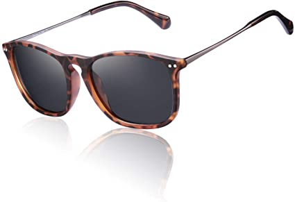 Carfia Vintage Polarized Sunglasses for Women & Men UV400 Protection Classic Designer Style