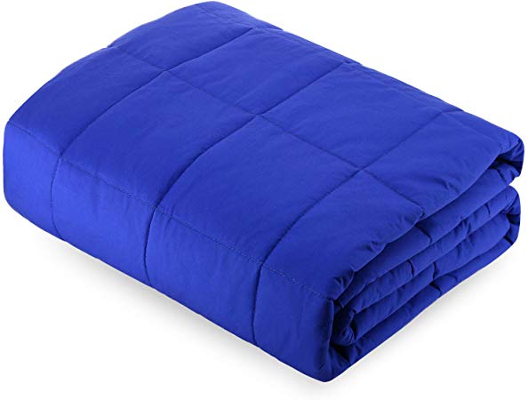 Nestl Bedding Heavy Weighted Blanket for Adults 15lbs – Stress Relief Blanket with Deep Pressure – for Teens and Adults – Queen Size 60"x80" Weighted Comforter - Navy