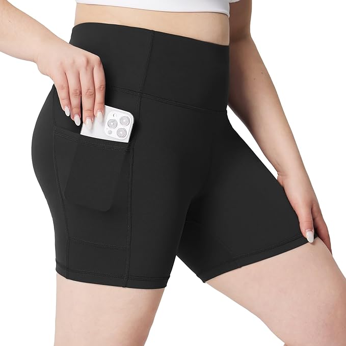 BALEAF Women's 8"/ 5"/ 3" Biker Shorts High Waist Yoga Workout Gym Running Volleyball Spandex Shorts with Pockets