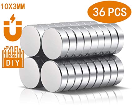 36PCS Refrigerator Magnets Fridge Magnet - Premium Brushed Nickel Fridge Magnets,Round Magnets,Office Magnets by A AULIFE