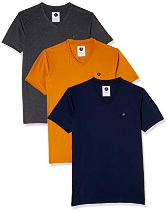 Symbol Amazon Brand Mens Cotton V-Neck T-Shirt Pack of 3