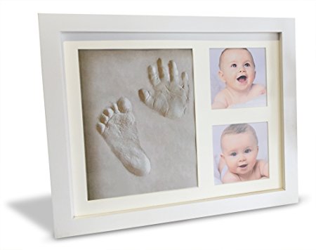 BABY HANDPRINT FOOTPRINT IMPRINT FRAME CLAY KIT by ONE OF A KIND. Keepsake | Clay Imprint | Baby Shower | Baby Impression | Baby Gift | Baby Keepsake | Easy Safe | Imprint Kit | No Baking or Mixing Required.