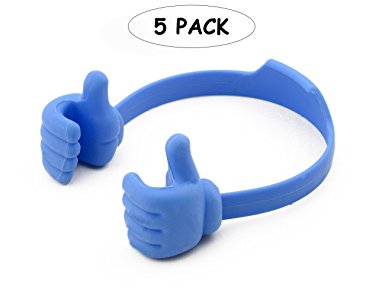 Thumbs up Phone Stand For Tablets Smart Phones Blue - 5 Pack By USATDD