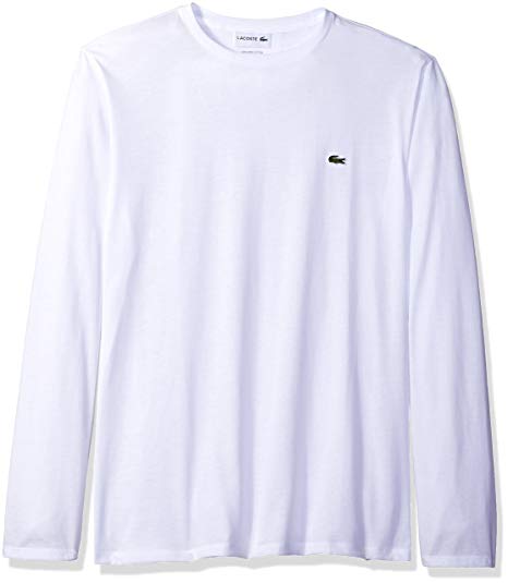 Lacoste Mens Standard Long Sleeve Pima Jersey Crewneck T-Shirt