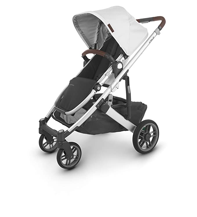 UPPAbaby Cruz V2 Stroller - Bryce (White Marl/Silver/Chestnut Leather)