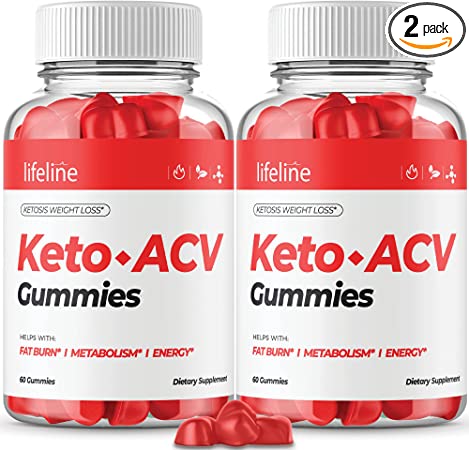 (2 Pack) Lifeline Keto ACV Gummies - Official Formula, Vegan Life Line Keto Plus ACV Gummies Lifeline Keto ATV Gummies Reviews with Apple Cider Vinegar, Vitamin B12, Beet Root (120 Gummies)