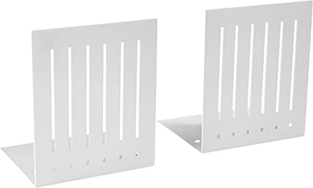 Spectrum 11200 Large Rectangle Bookends, White, 1-Pair