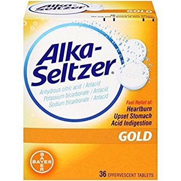 Alka-Seltzer Gold Tablets- Non-Aspirin, 36 Count Box by Alka-Seltzer