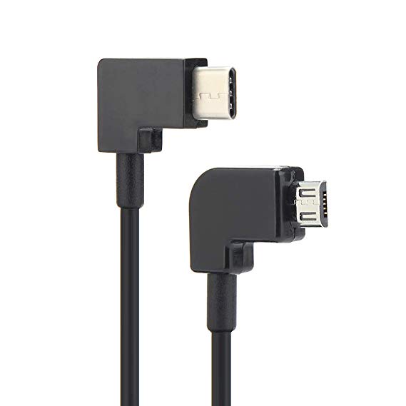 USB C to Micro USB Cable，Gleewin Short USB OTG Mobile Device Adapter,for DJI Mavic Pro 2 Mavic 2 Zoom Mavic Air Mavic Pro Platinum DJI Spark,1ft