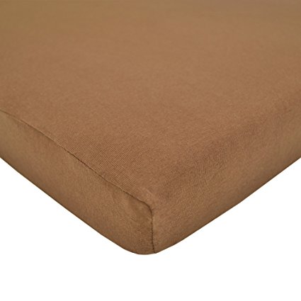 American Baby Company 100% Supreme Cotton Jersey Knit Fitted Portable/Mini Crib Sheet, Chocolate