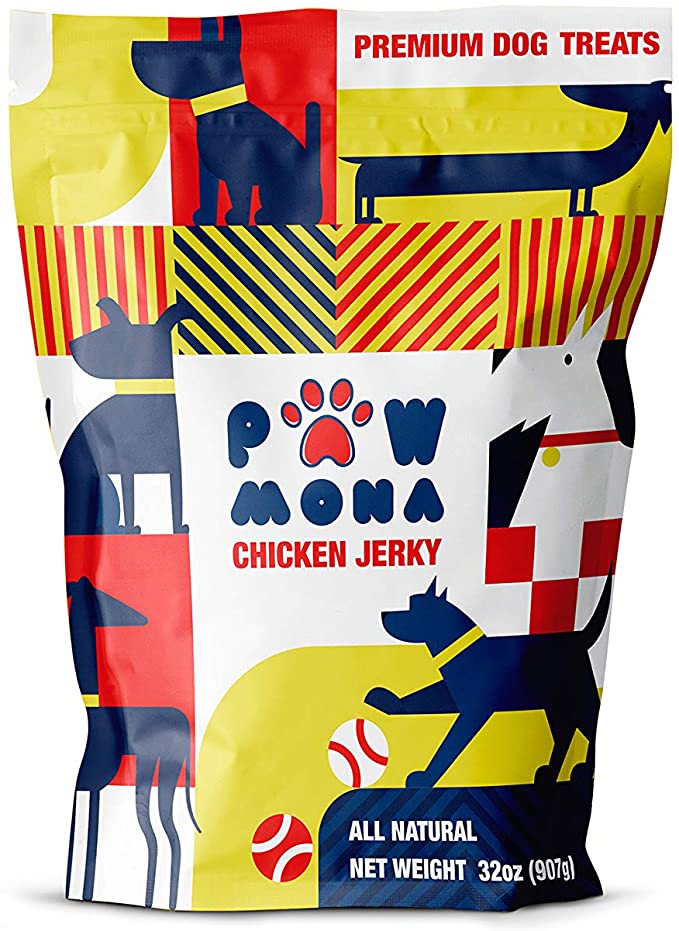 Pawmona Chicken Jerky Treats, All-Natural, Made with Real Chicken in Georgia | Premium Treat for Small and Large Dogs, 2 lb. Bag