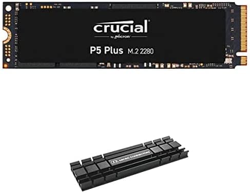 Crucial P5 Plus 500GB PCIe 4.0 3D NAND NVMe M.2 Gaming SSD   Micro Connectors M.2 SSD 5mm Low-Profile Heat Sink