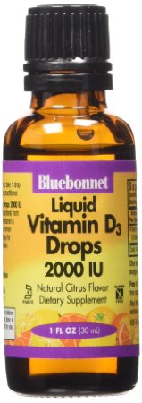 Bluebonnet Liquid Vitamin D3 Drops 2000 IU, Citrus, 1 Ounce