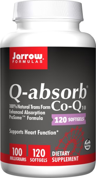 Jarrow Formulas Q-Absorb Co-Q10, Supports Heart Function, 100 mg, 120 Softgels